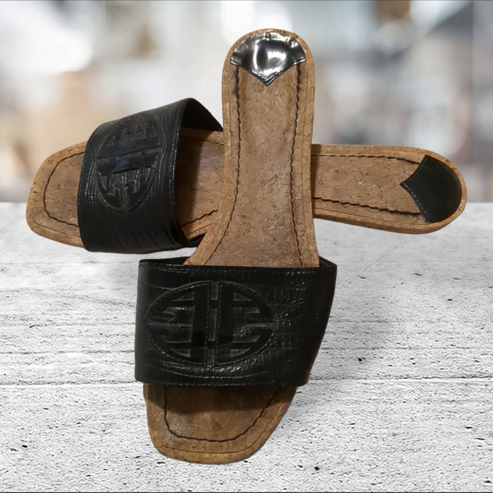 Antonio Melani  black cork slide size 7.5